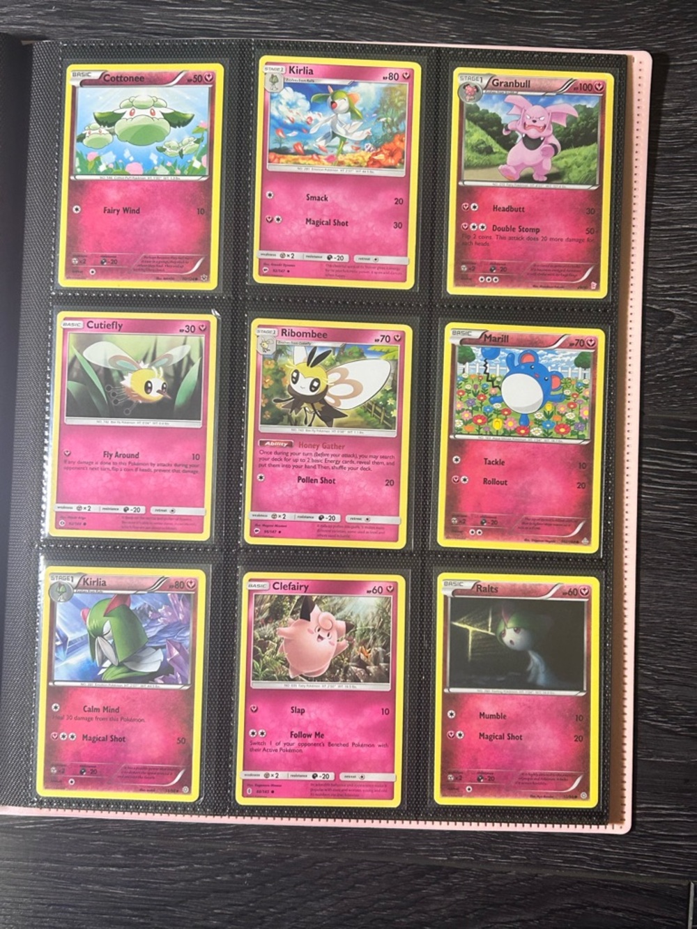 Pokémon Cutie Cards Fairy Type - 9 Cards Non-holo